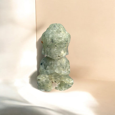 Prehnite Mini Buddha