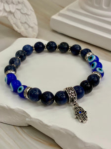 Blue Evil Eye Charm Bracelet