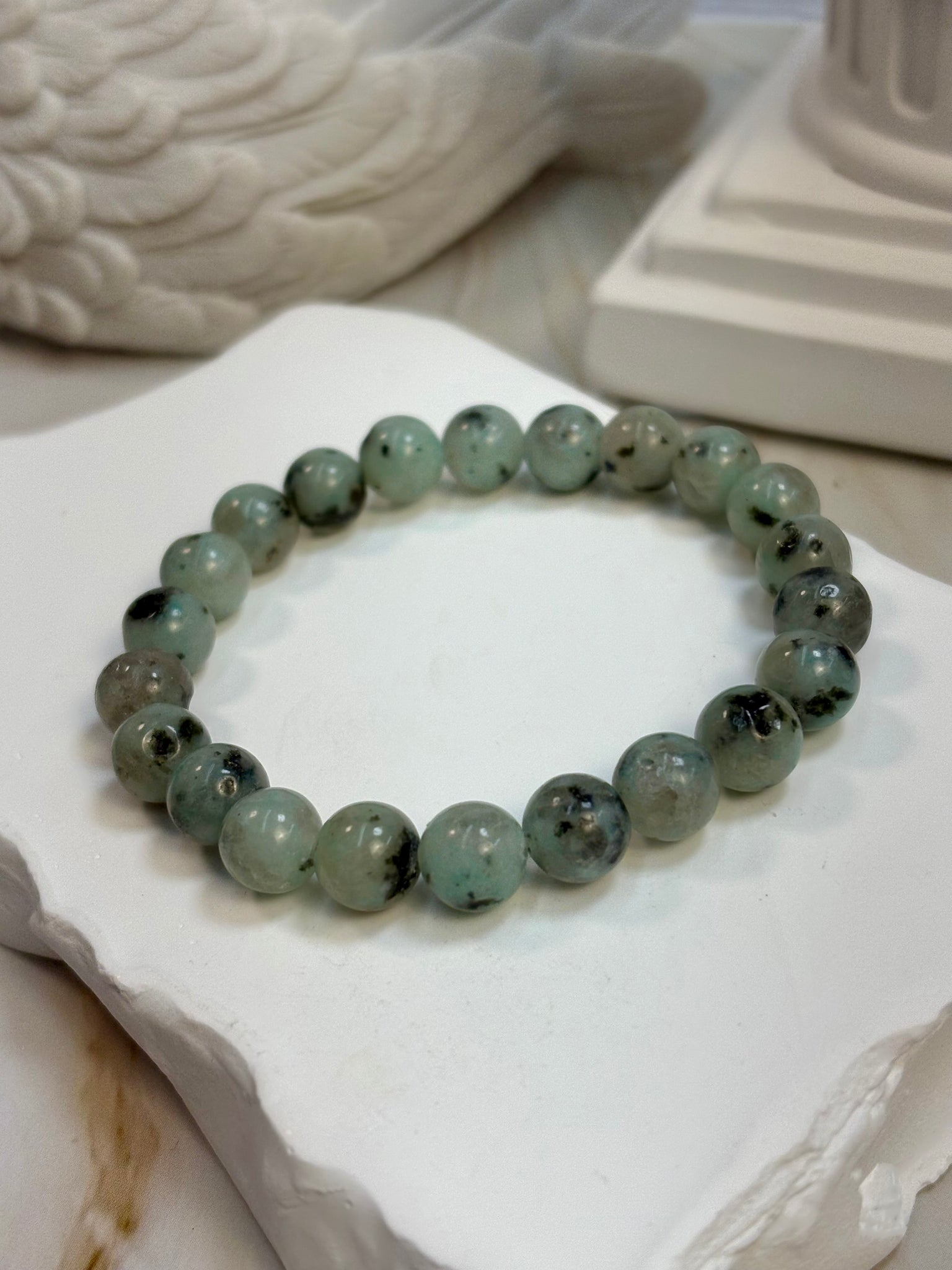 Duck Egg Lotus Jasper 8mm Bracelet