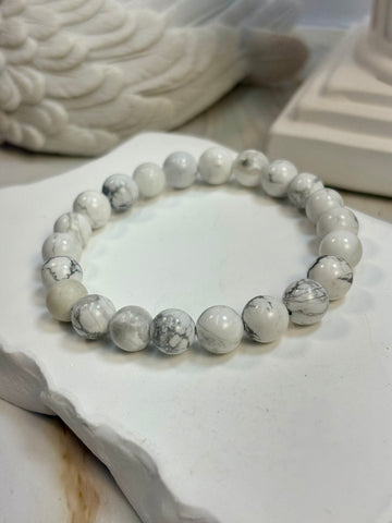 White Howlite 8mm Bracelet