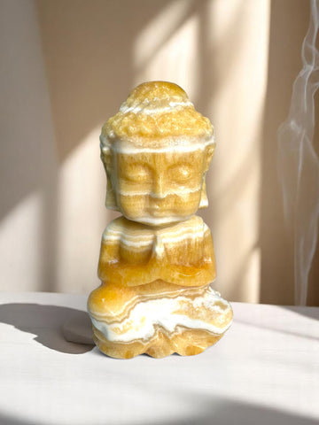 Orange Calcite Large Buddha