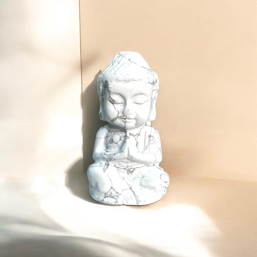 White Howlite Mini Buddha