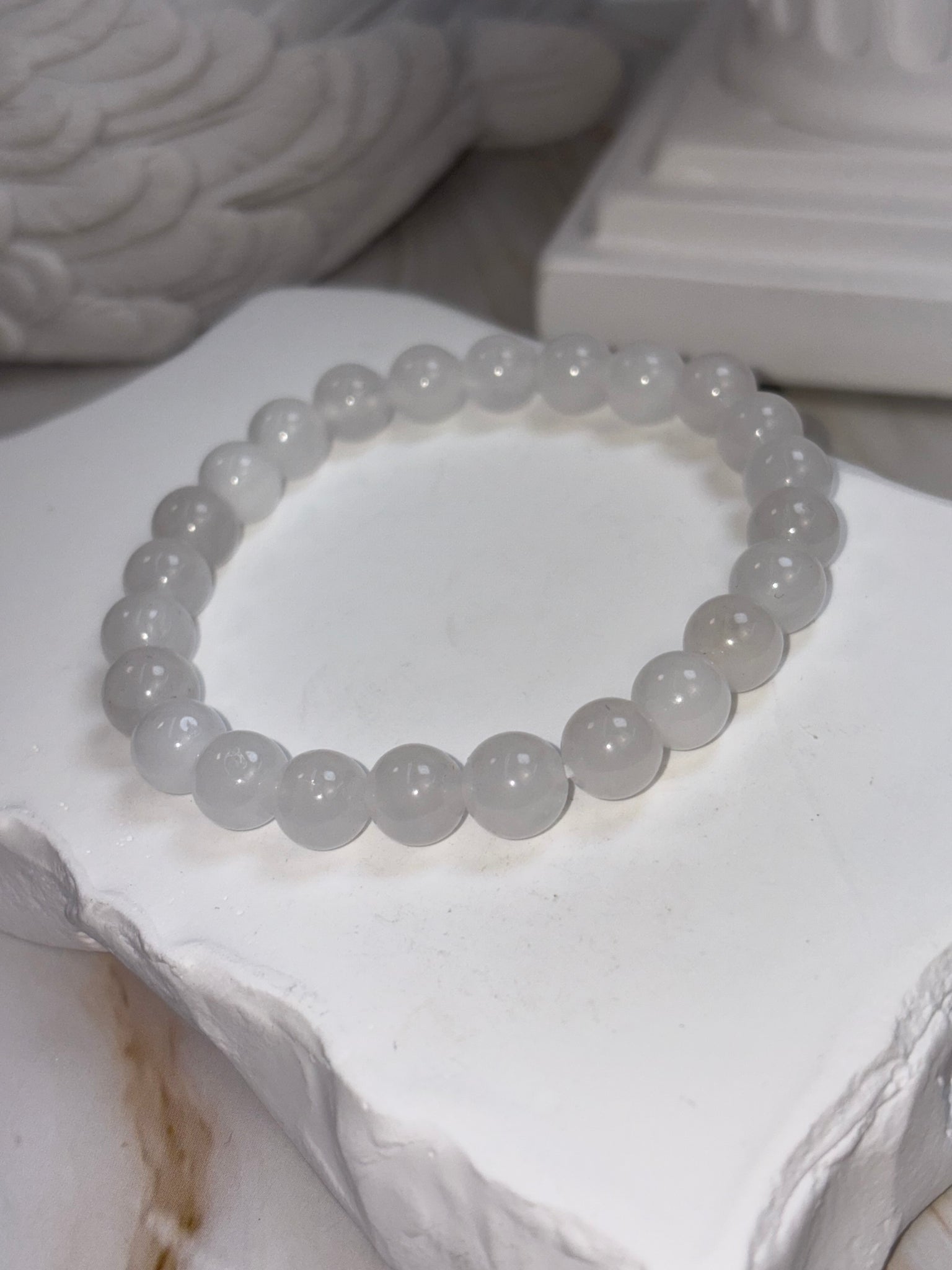 White Moonstone 8mm Bracelet
