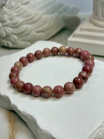 Pink Rhodnite 8mm Bracelet