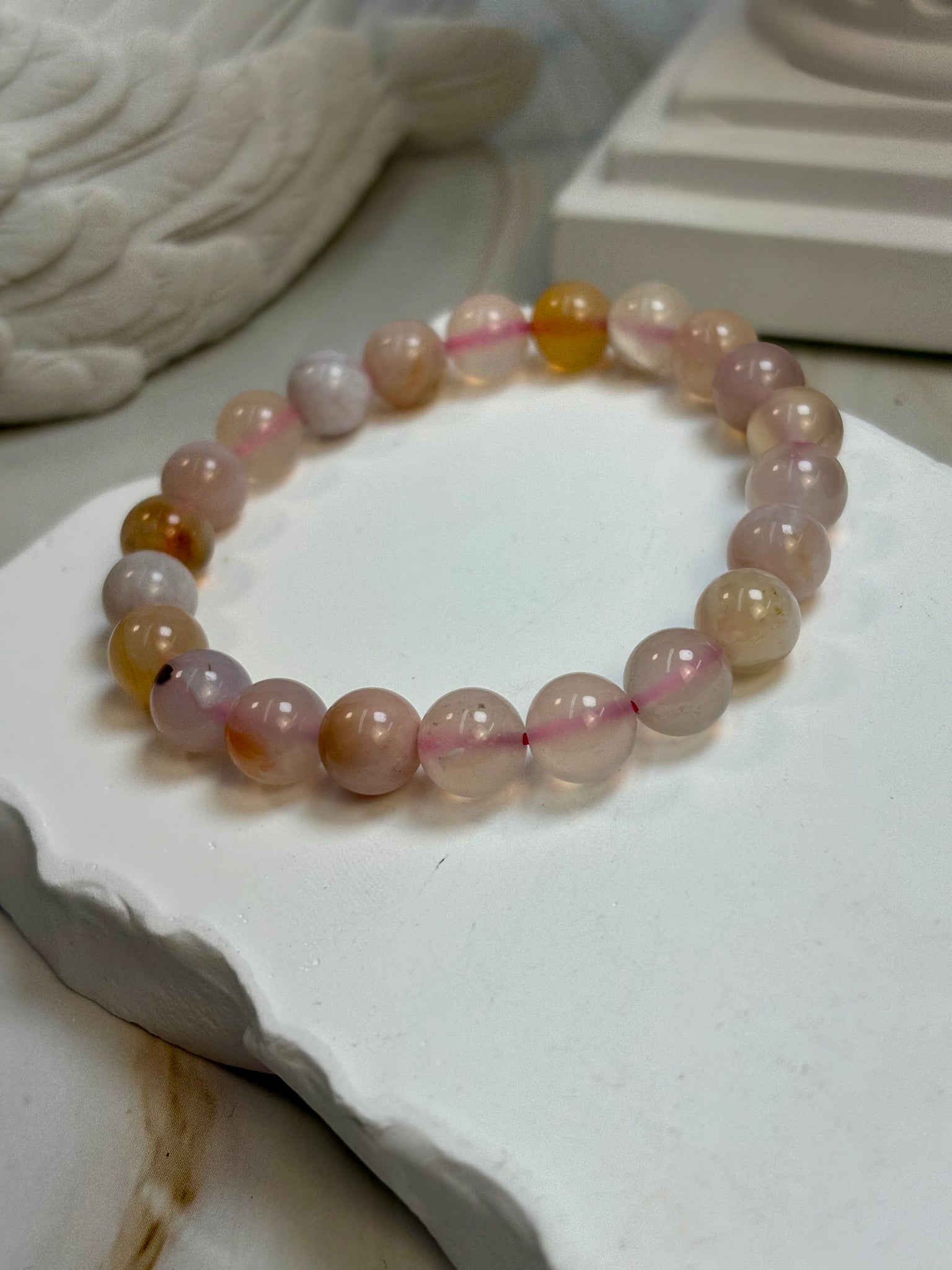 Flower Agate 8mm Bracelet