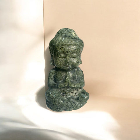 Moss Agate Mini Buddha