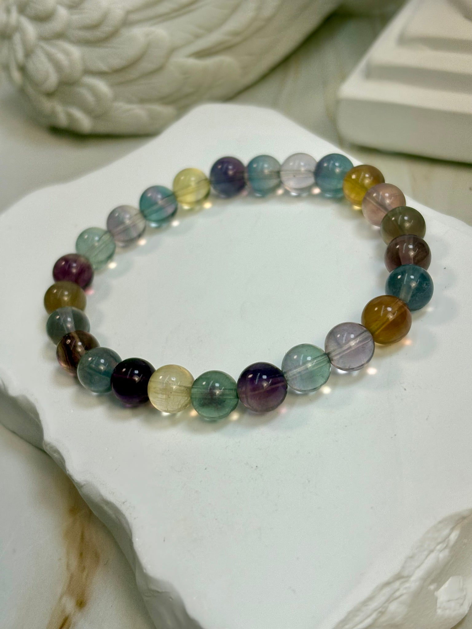 Rainbow Fluorite 8mm Bracelet