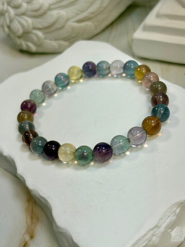 Rainbow Fluorite 8mm Bracelet