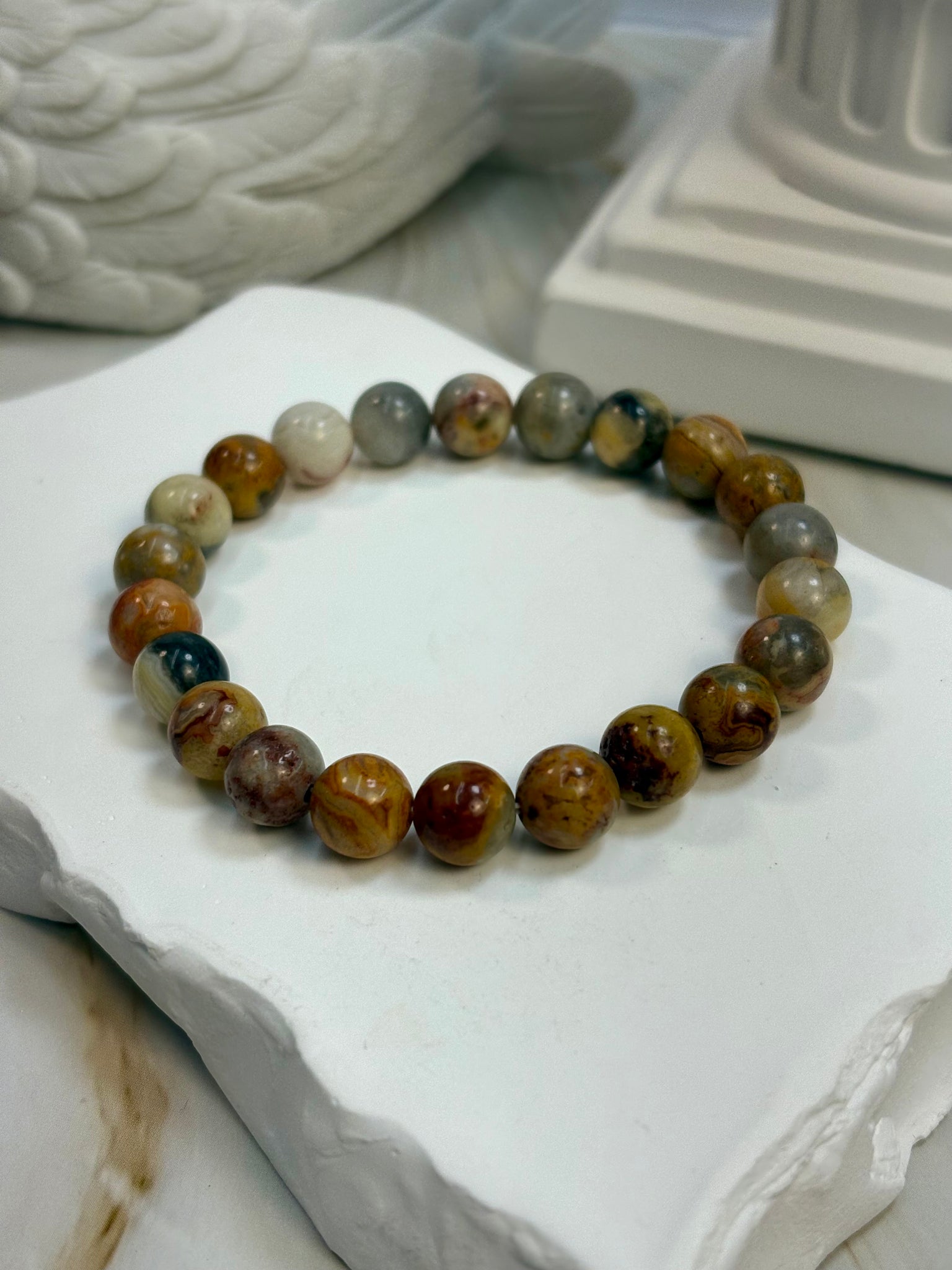 Crazy Lace Agate 8mm Bracelet