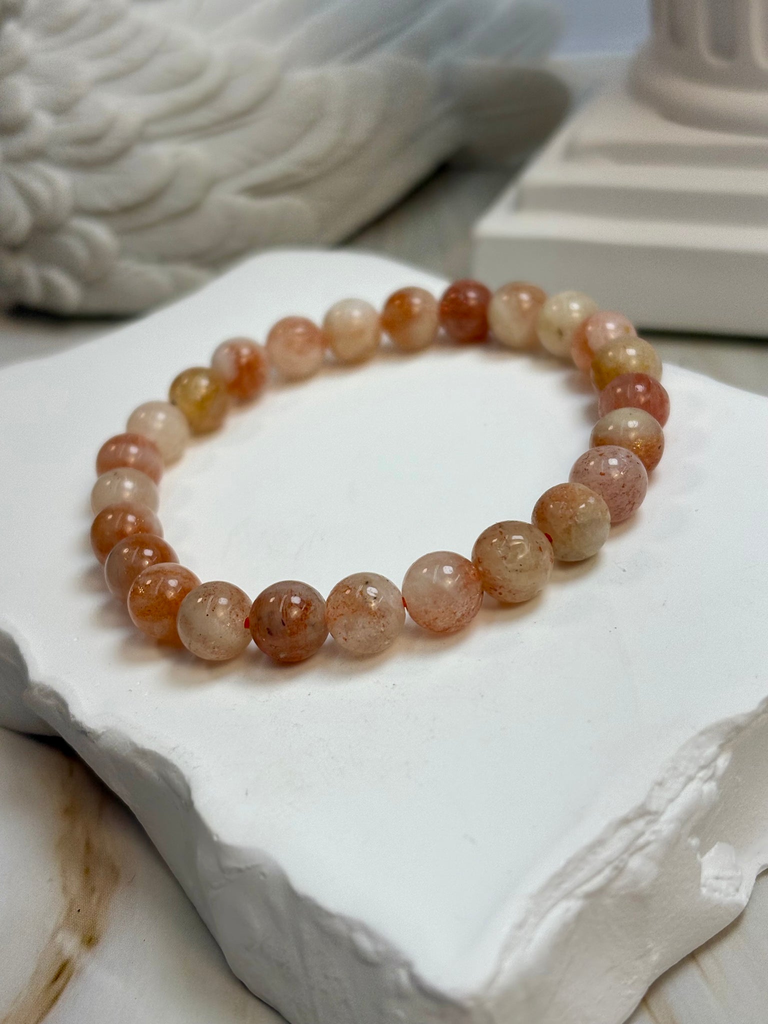 Peach Moonstone 8mm Bracelet