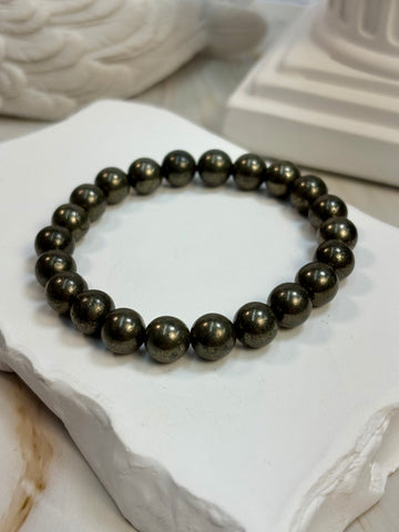 Pyrite 8mm Bracelet