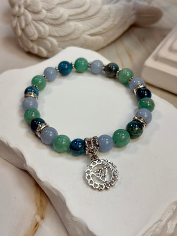 Throat Chakra Charm Bracelet