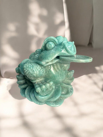 Amazonite Large Money Frog