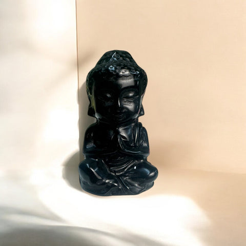 Obsidian Mini Buddha