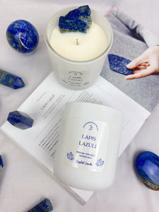 Lapis Lazuli Raw Crystal Candle