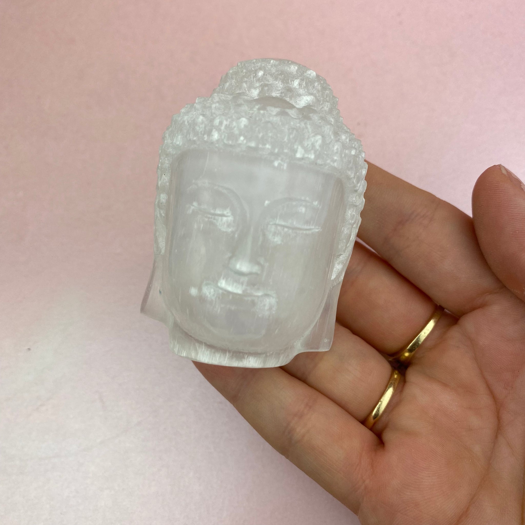 Medium Selenite Buddha head