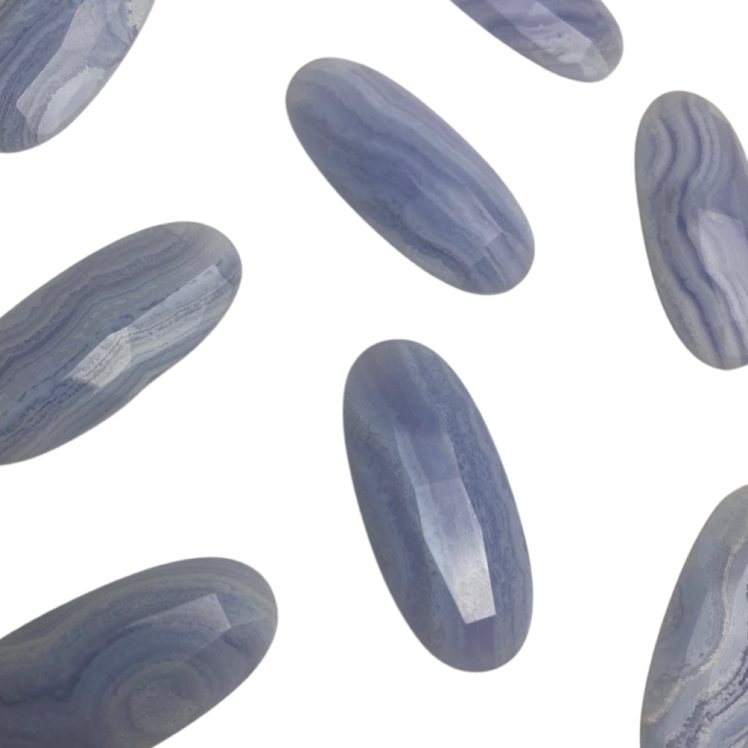 Blue Lace Agate Worry Stones