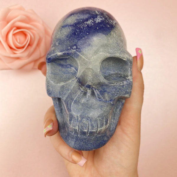 Blue Aventurine Skull 1